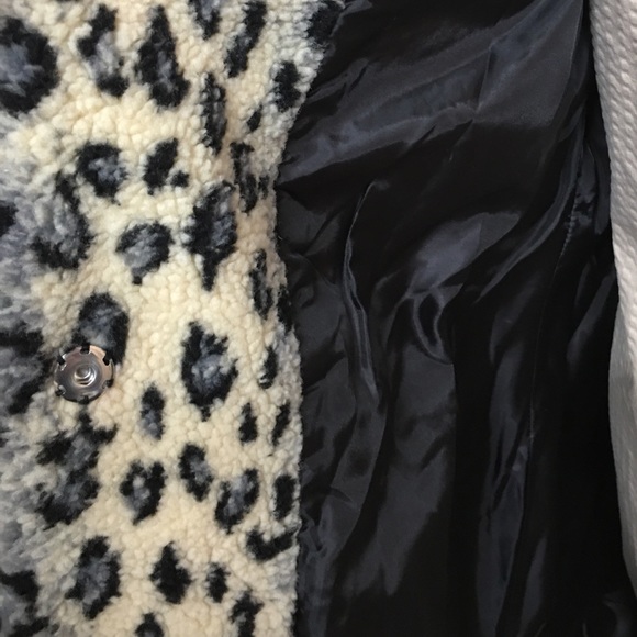 Chadwicks- Ombré grey faux leopard fur coat - Picture 6 of 8